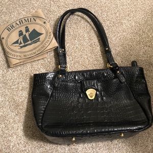 Brahmin Black Leather Purse